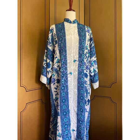 Vintage caftan with Persian print by Ruth Norman, size L - Picture 1 of 9